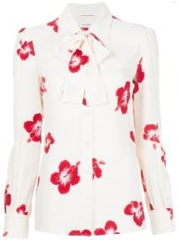 Hibiscus Floral Print Shirt by Saint Laurent at Farfetch