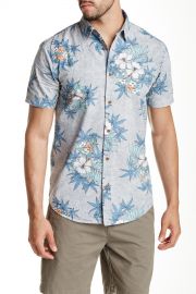 Hibiscus Premium Fit Shirt in Metal at Nordstrom Rack