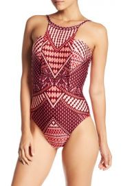 Hidden Paradise High Neck One-Piece Swimsuit at Nordstrom Rack