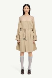 High Cut Cotton Trench Dress at Maison Margiela