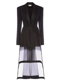 High-Low Sheer Wool-Silk Jacket by Alexander McQueen at Saks Fifth Avenue