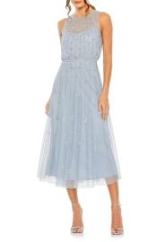 High Neck Sleeveless Embelished A Line Dress at Nordstrom