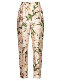 High-Rise Floral-Print Shantung Trousers by Dolce  Gabbana at Matches