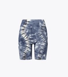 High-Rise Seamless Tie-Dye Bike Shorts at Tory Burch