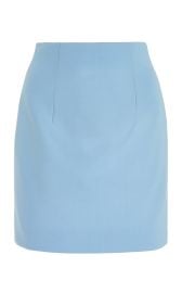 High-Rise Stretch-Wool Mini Skirt By Sergio Hudson at Moda Operandi