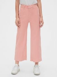 High Rise Wide Leg Crop Pants at Gap