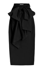 High-Slit Cotton-Blend Sash Skirt By Carolina Herrera at Moda Operandi