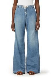 High Waist Drawstring Wide Leg Trouser Jeans at Nordstrom