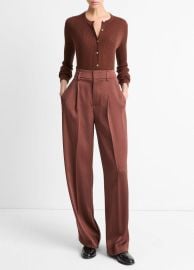 High-Waist Fluid Satin Wide-Leg Trouser in Products Women at Vince