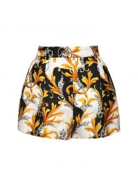 High Waist Printed Silk Twill Shorts by Versace at Luisaviaroma