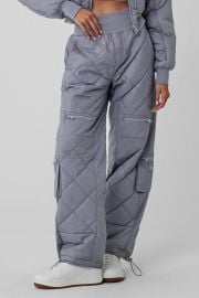 High-Waist Snowrider Puffer Pant - Fog Alo Yoga at Alo Yoga