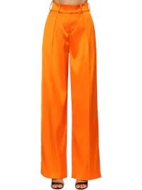 High Waist Stretch Satin Pants by Alexandre Vauthier at Luisaviaroma