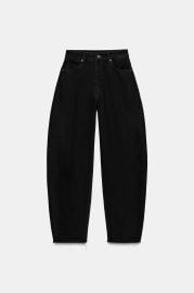High Waist Trf Barrel Jeans at Zara
