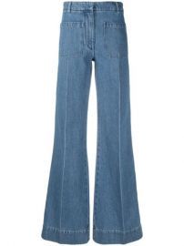 High-Waisted Patch Pocket Jeans by Victoria Beckham at Farfetch