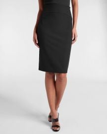 High Waisted Supersoft Twill Pencil Skirt at Express