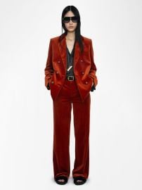 High-Waisted Velvet Wide Leg Pants ZadigampVoltaire at Zadig & Voltaire