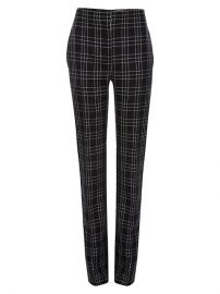 High Waisted Virgin Wool Check Pants by Alexander McQueen at Saks Fifth Avenue