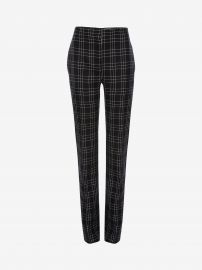 High Waisted Virgin Wool Check Pants by Alexander McQueen at Alexander  McQueen