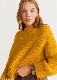 High collar sweater at Mango