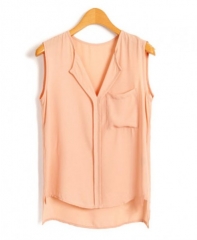 High low chiffon blouse at Chicnova