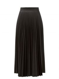 High-rise knife-pleated faux-leather midi skirt at Matches