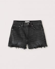 High rise mom shorts at Abercrombie