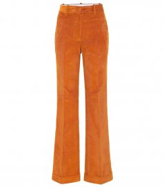 High-rise straight corduroy pants at Mytheresa