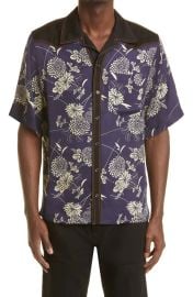 Highlife Short Sleeve Button-Up Bowling Shirt by Wales Bonner at Nordstrom