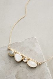 Hiley Bar Necklace in White at Anthropologie