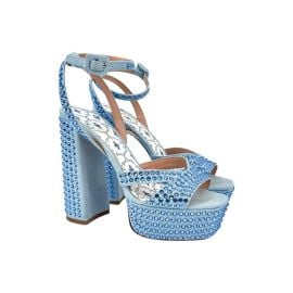 Hill House Shoes Hill House The Party Platform Blue Rhinestone Embellished Platform Sandals Poshmark at Poshmark