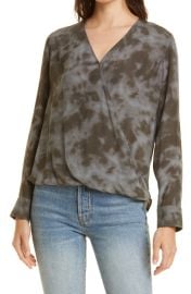 Hillary Surplice Tie Dye Top at Nordstrom