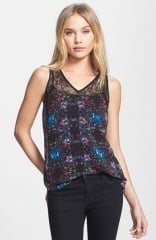 Hinge Lace Yoke Sheer Tank at Nordstrom