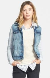 Hinge Mixed Media Hooded Jacket at Nordstrom