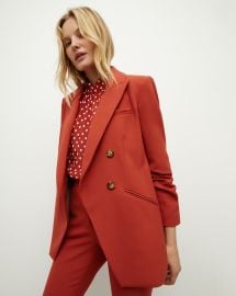 Hirsh Dickey Jacket in Brick Red at Veronica Beard