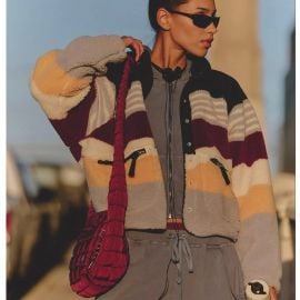 Hit The Slopes Printed Jacket in Papaya at Free People
