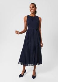 Hobbs Blythe Pleated Midi Dress at Hobbs