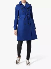 Hobbs London Saskia Trench Coat Cobalt at John Lewis