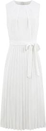 Hobemty Womenx27s 2024 Summer Sleeveless Dress Tie Waist A-Line Pleated Dresses at Womens Clothing store at Amazon