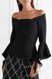 Holden off-the-shoulder stretch-crepe top at Net A Porter