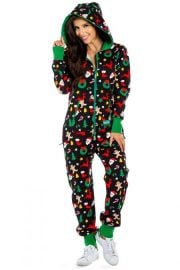 Holiday Cookie Cutter Adult Jumpsuit by Tipsy Elves at Amazon