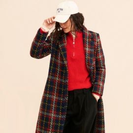 Holiday Plaid Coat Nuuly at Nuuly