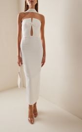 Holly In Temple Tie-Neck Crepe Midi Dress By The New Arrivals Ilkyaz Ozel at Moda Operandi