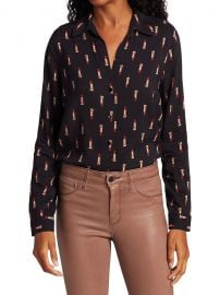 Holly Lipstick Print Blouse at Saks Fifth Avenue