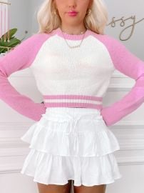 Home Run Pink Sweater at Sassy Shortcake