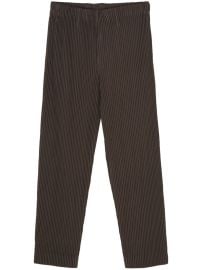 Homme Pliss Issey Miyake Tailored Pleats 1 Trousers Brown at Farfetch