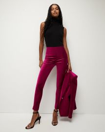 Honolulu Slim-Fit Velvet Pants at Veronica Beard