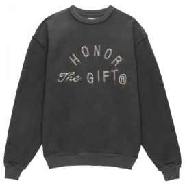 Honor The Gift Men Weathered Crewneck Sweater black at Bait