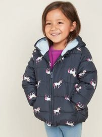 Hooded Frost-Free Puffer Jacket for Toddler Girls at Gap