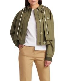 Hooded Military Cropped Jacket by Loewe at Saks Fifth Avenue