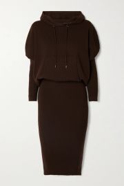 Hooded Ribbed Cashmere-Blend Dress by Tom Ford at Net A Porter